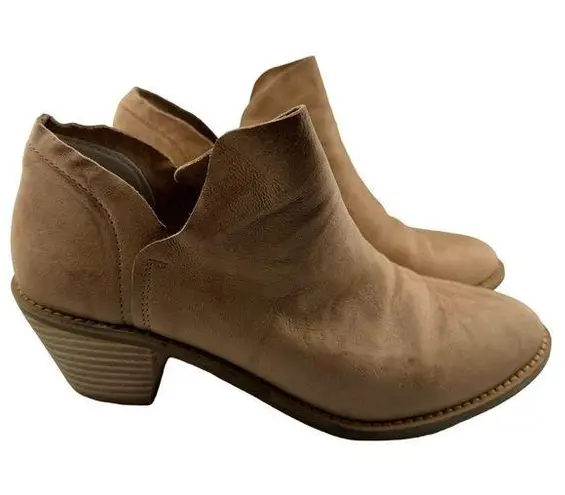 Kelsi Dagger  Brooklyn Kenmare Ankle Bootie Women's 7.5M Tan Leather Block Heel