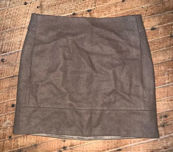 J Crew tan wool blend business casual preppy pencil skirt Brown Size 0