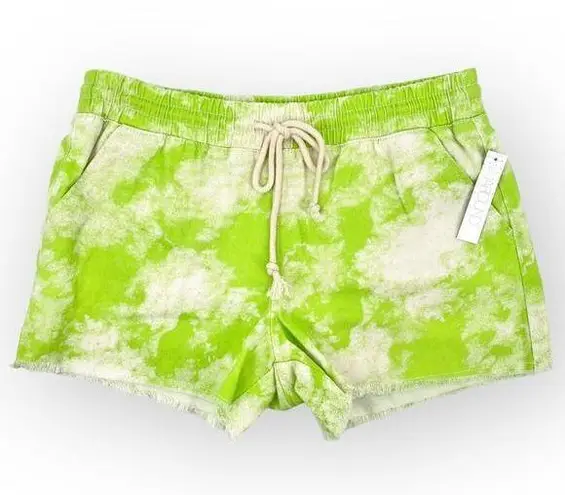 Abound NWT  Lime Green Tie Dye Cut Off Shorts Size Small Casual Loungewear - Image 1