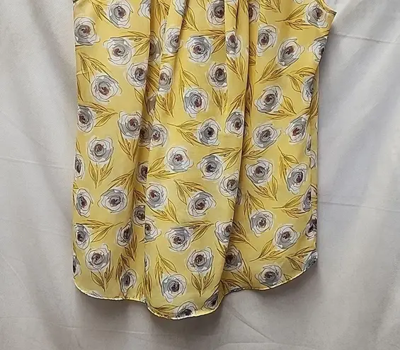 Bisou Bisou Button Down Blouse, Tie, Sz Large