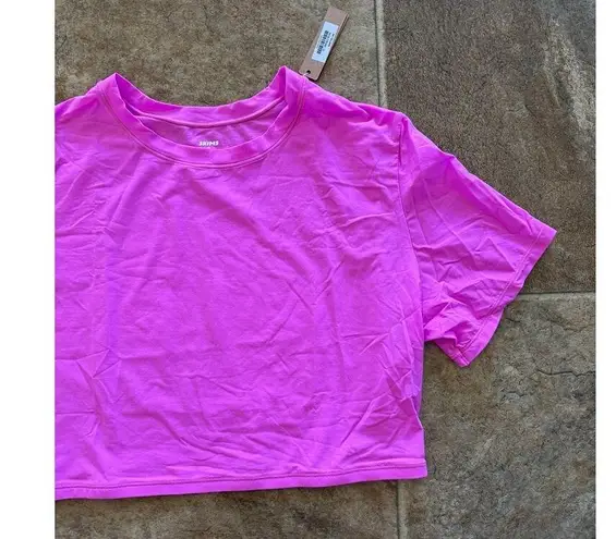 SKIMS Fits Everybody Super Cropped T-Shirt Neon Orchid Size XL