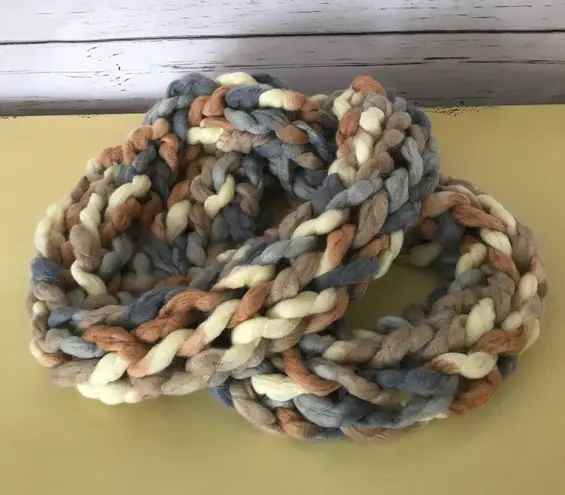 infinity Handknit Scarf stone