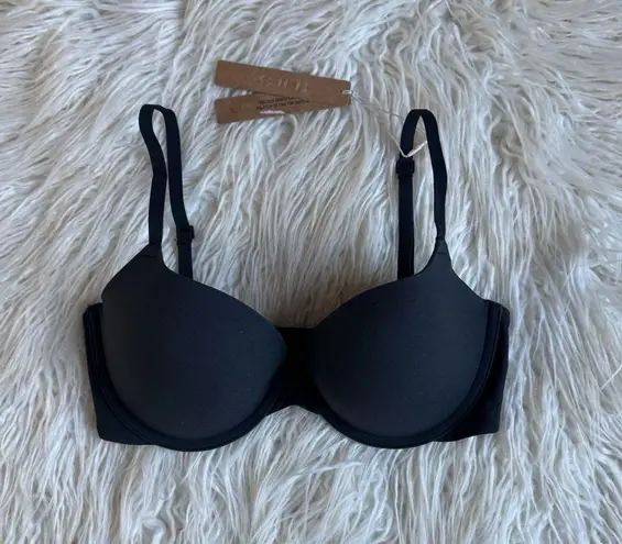 SKIMS Fits Everybody Pushup Demi Bra Onyx Size 32D