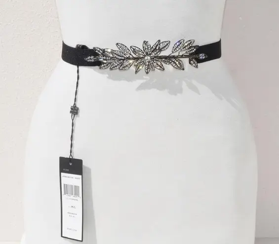 BCBGMAXAZRIA Stone Leaf Elasticized Waist Belt