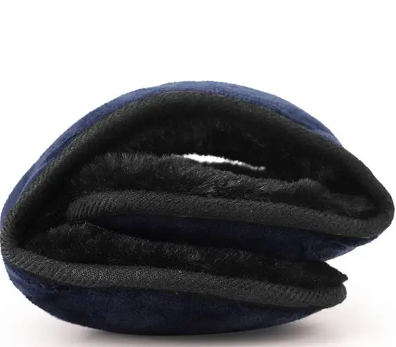 Unisex HIG Navy Blue & Black Fleece Ear Warmer Earmuffs Outdoor Winter Accessory