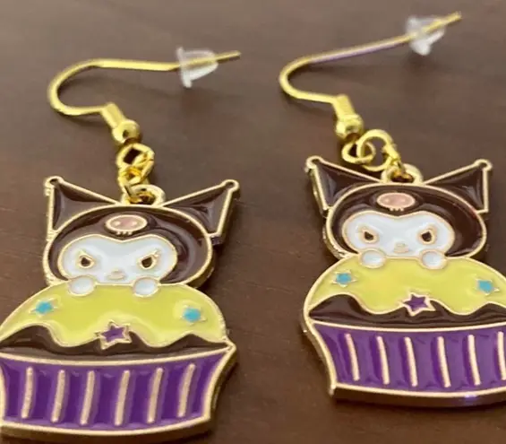 Handmade Earrings Kuromi Sanrio Kawaii
