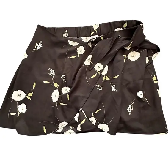 Daniel Rainn DR2 by Womens Skort Sz Plus 1X Mini Wrap Floral Office Career Night