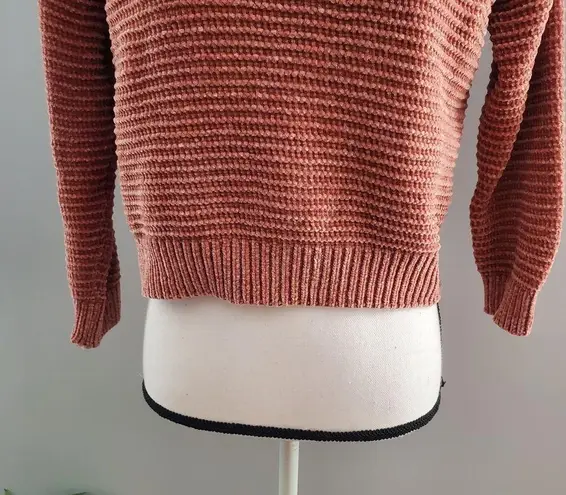 Poof  Girl Pink Soft Chunky Knit Crop Sweater Size L