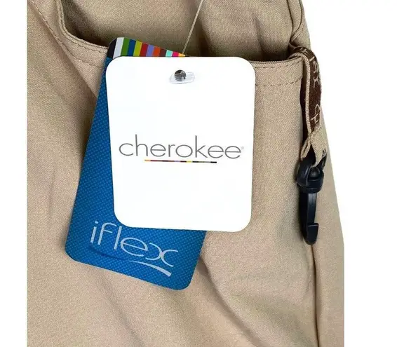 Cherokee Khaki  Scrubs iFlex Mid Rise Straight Leg Pull‎ On Pant CK002 KAK 4XL