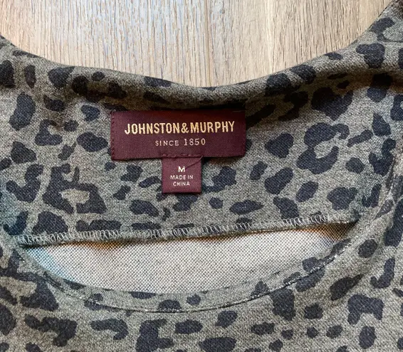 Johnston & Murphy Leopard Print A-Line Dress with Pockets Size M