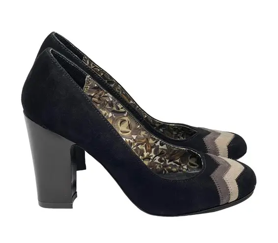 Missoni x Target ミ★ Barkwood Chevron Print Suede Heeled Pumps ミ★ Black ミ★ 6.5M