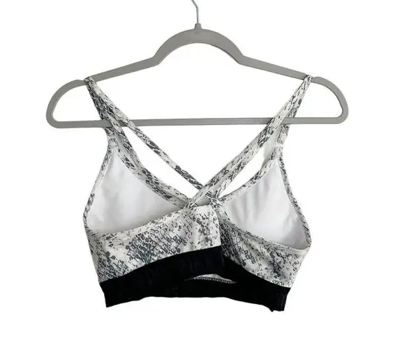 PINK - Victoria's Secret Victoria's Secret PINK Sports Bra Criss-Cross Snakeskin White Gray Size Large