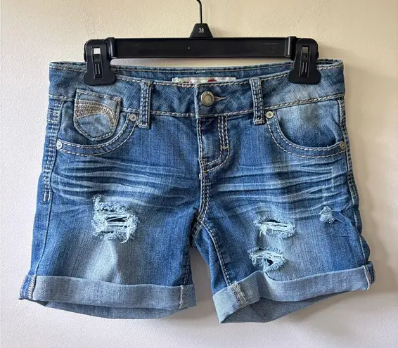 1st Kiss Y2K Distressed Denim Shorts