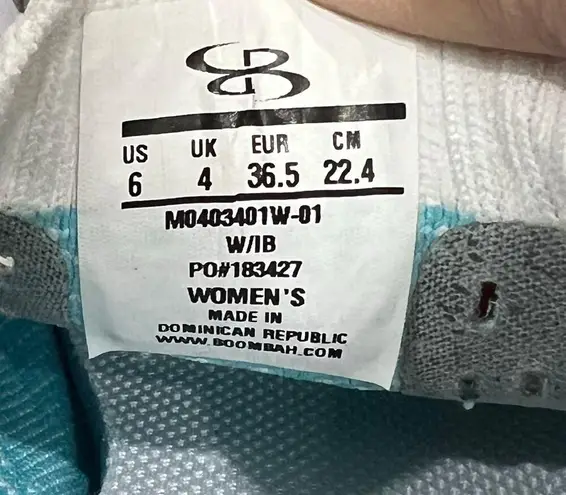 Boombah Sneakers Womens 6 White Mesh Knit Running Walking Athletic Casual Shoes