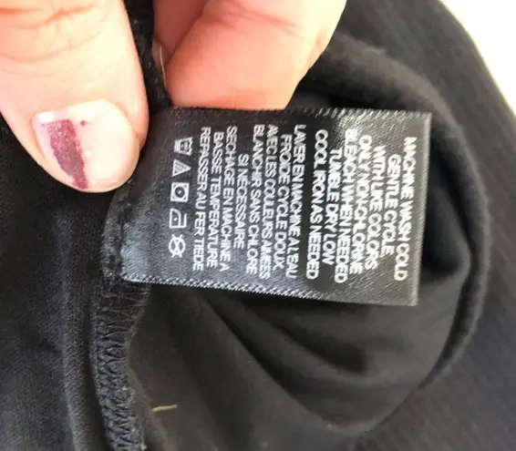 AFRM fauna black ribbed tanks midi dress Size L