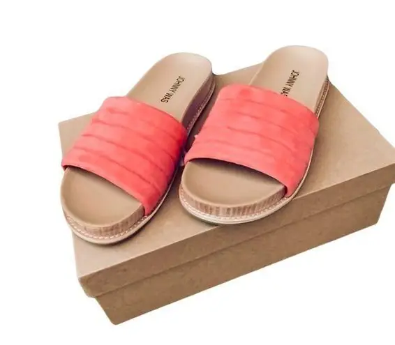 Johnny Was Coral Solid Stitch Slip On Suede Sandal Size 10 Boho Chic NWT