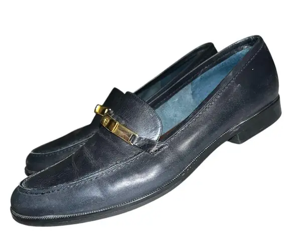 Etienne Aigner  Elegant Black Leather Loafers