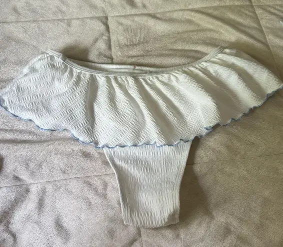 white bikini bottom with skirt design