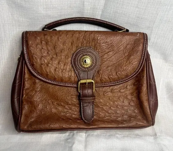Carryland USA Faux Croc Satchel Purse Vintage Brown