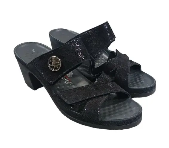 Vital Petra Mule Sandals EUC $220 Size 39 US 8.5 S2791 Black