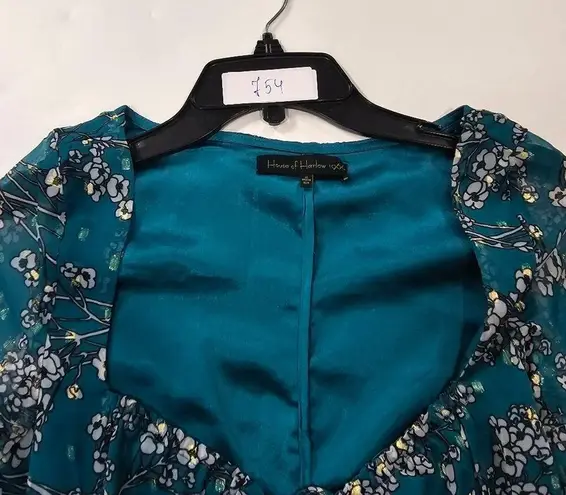 House of Harlow 1960 x REVOLVE Vaida Mini Dress in Teal Floral Multi XS Blue