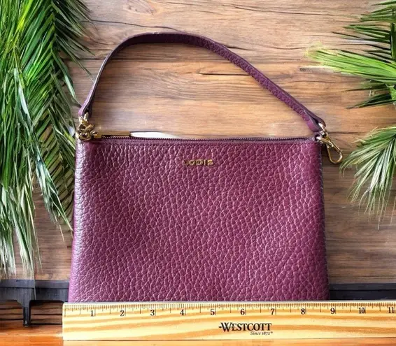 LODIS Wine Burgundy Leather Shoulder Bag Purple