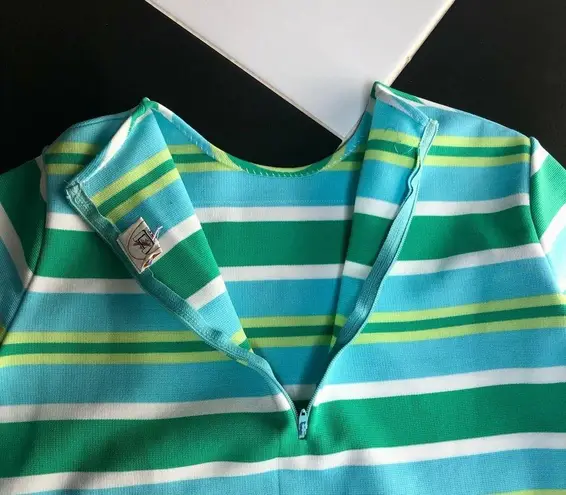 NWT Vintage 2 Piece Set Devon Kelly Green Pants & Long Sleeve Shirt Stripes Sz M Size M