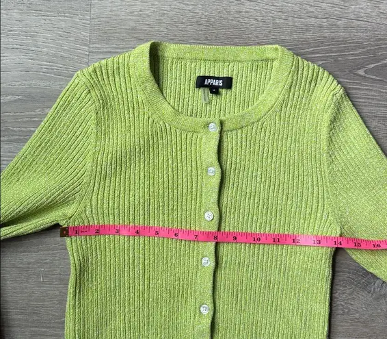 Apparis Brittney Ribbed Cardigan Green Size M