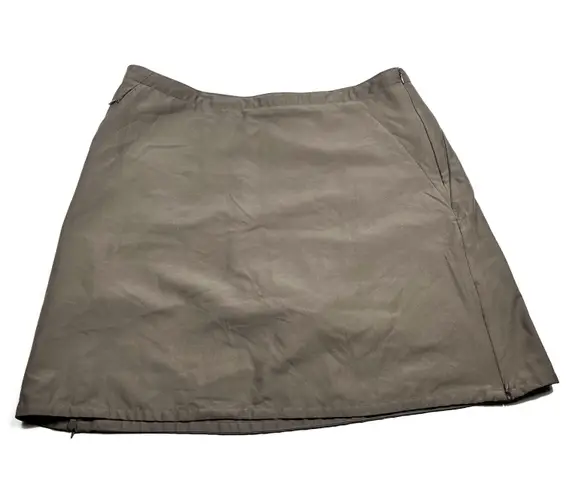 Patagonia Women’s Lined Zip Side Brown Skort Skirt Size 12 Outdoor Hiking