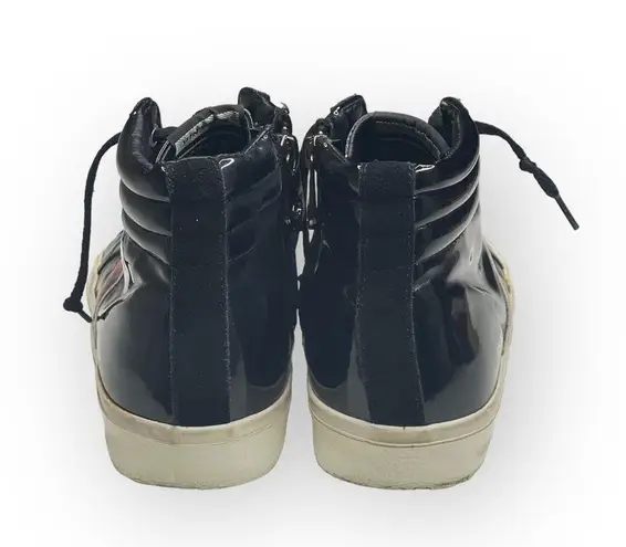 Vintage Havana 𖠌 Snake Eye High Top Sneakers 𖠌 Faux Black Patent 𖠌 Size 6.5M