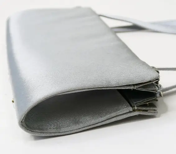 Vintage 90s Metallic Silver Beaded Sequin Mini Bag