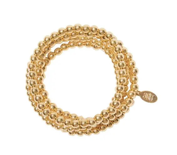 8 Other Reasons NWT Bubble Bangle Set Gold Beaded Bracelet