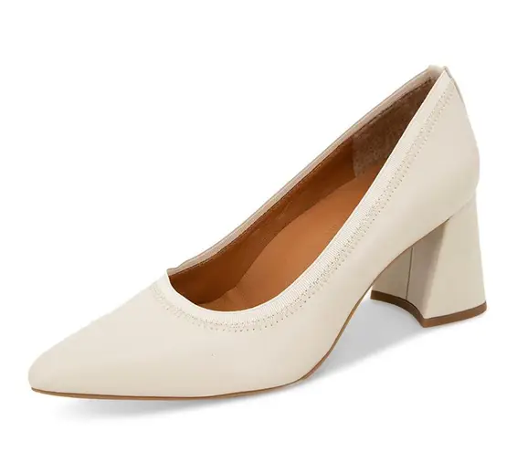 Gentle Souls by Kenneth Cole Dionne Pointed Toe Slip On Pumps Stone Women's 7.5M