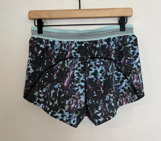 Lululemon - Split Second Short Floral Sport Tranquil Blue Multi Athletic Running