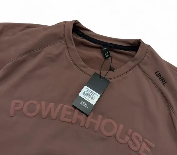 Unrl womens crossover powerhouse pullover crewneck sweater Brown Size XL