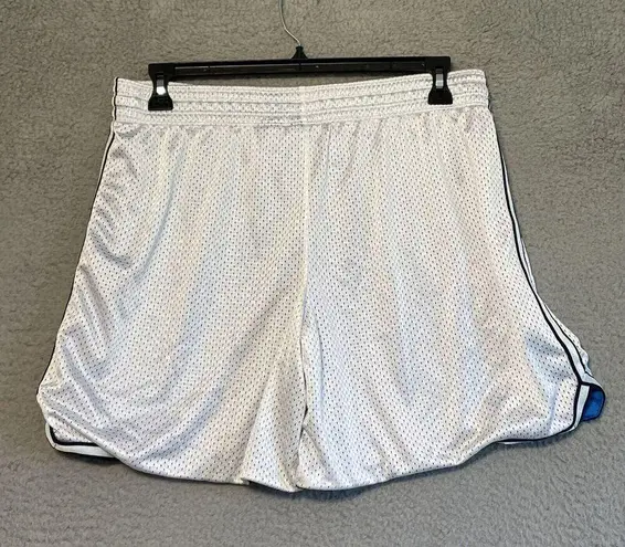 Nike  Shorts Womens Large 4" White Dri-Fit Basketball Training Gym Mesh 404909