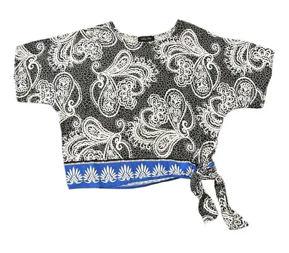 Melissa Paige Women's Paisley Top Side Tie waist Lightweight - Size XS