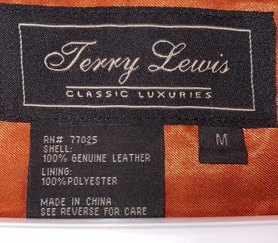 Jerry Lewis Classic Luxuries Women’s Leather Motto Jacket Size Med