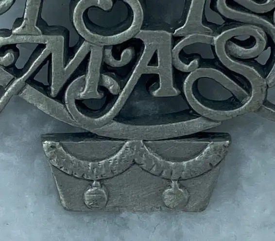 FORT USA Merry Christmas Tree Holiday Jewelry Pin Brooch Silver Color Unisex