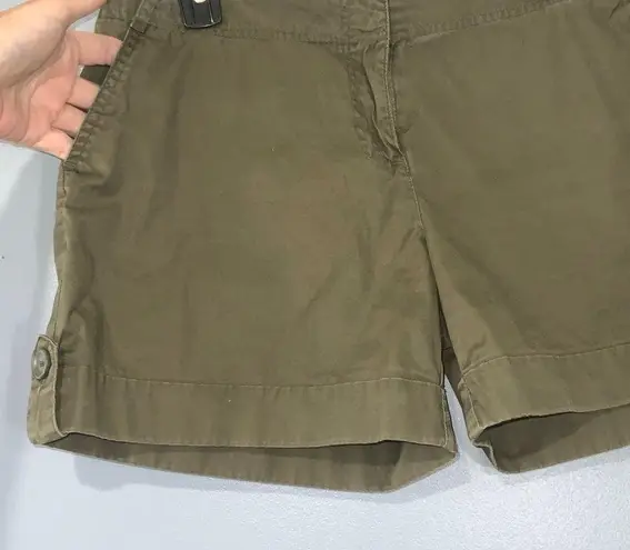Austin Clothing Co Army Green Olive Modest Cotton Chino Shorts Pockets Size 8
