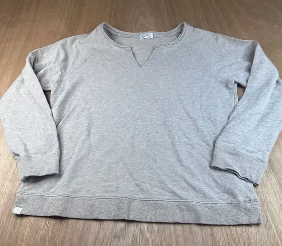 Barefoot Dreams Malibu Collection Gray Pullover Sweatshirt Women’s M Soft Cozy Brown Size M