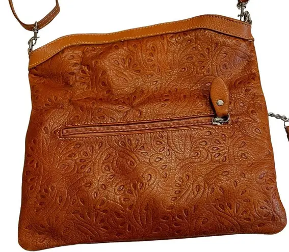 Borse In Pelle Genuine Leather Artisan Stamped Leather Crossbody Bag