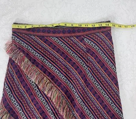 Tomorrow Fashion Boho Frayed Midi Skirt Multi Size 4