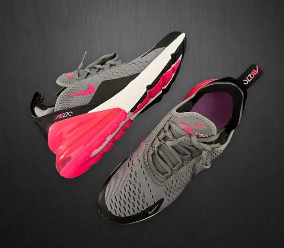 Nike New  Air Max 270 GS Smoke Grey Hyper Pink