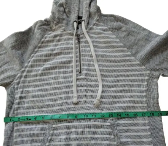 Banana Republic  Women's Quarter Zip Striped Hoodie Size Medium