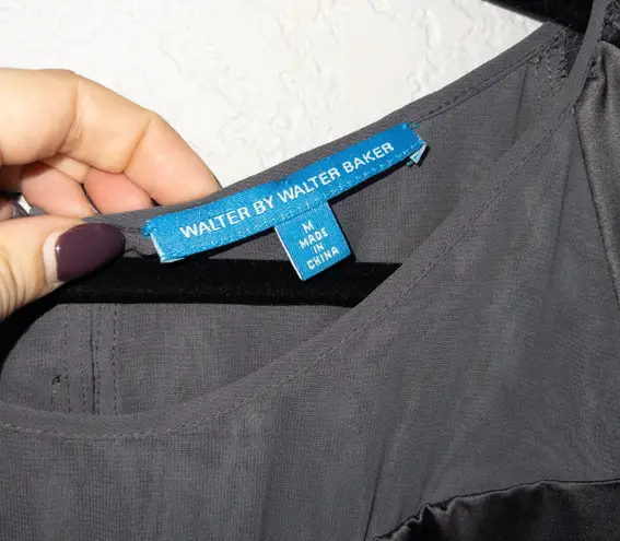 Walter Baker Walter x Gray Silk Satin Shift Dress Size Medium