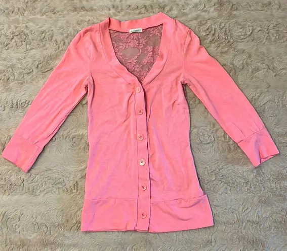 Zenana Outfitters Pink Size S Button Down Top