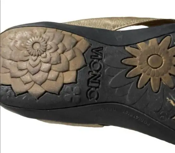 Vionic Womens Gold Floral Flip-Flops With Embellished Strap Size 8 Comfortable A