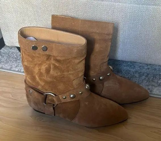 Isabel Marant Stania studded suede ankle boots