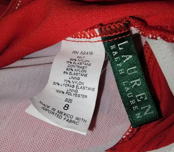 Lauren Ralph Lauren Beach Club Ruffled One Piece Swimsuit Size 8